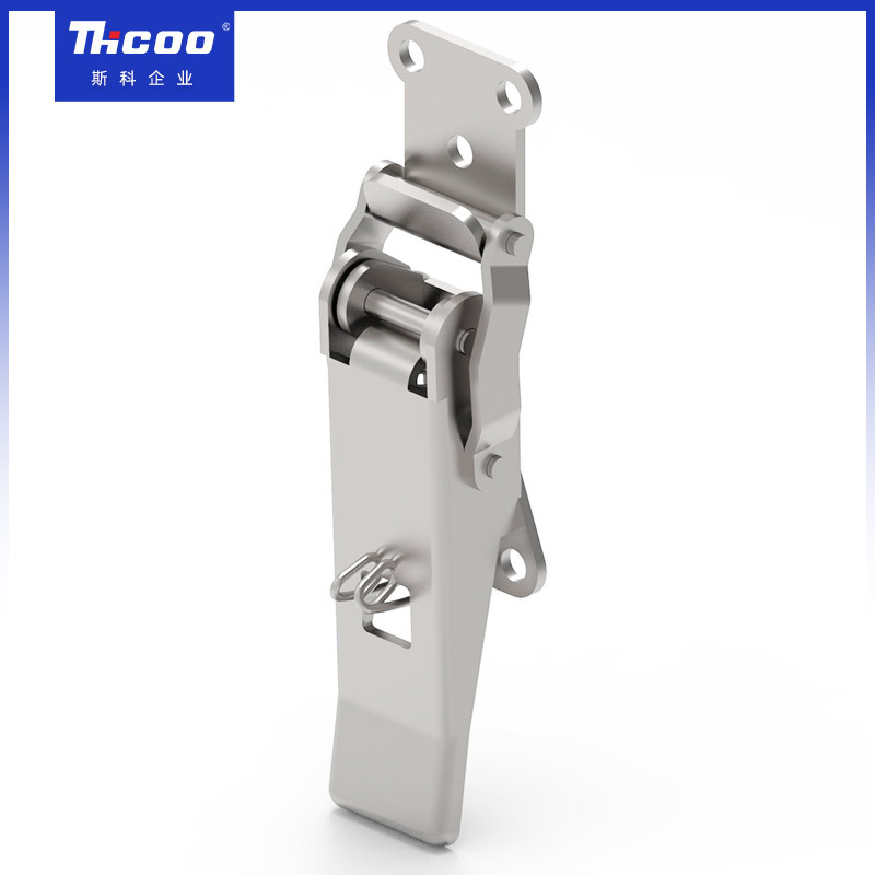 Stainless Steel Spring Hasp Toggle Case Catch Latch Lock Padlock Hasp Latch Mirror Polishing Lock Hasp for Telecom Cabinet