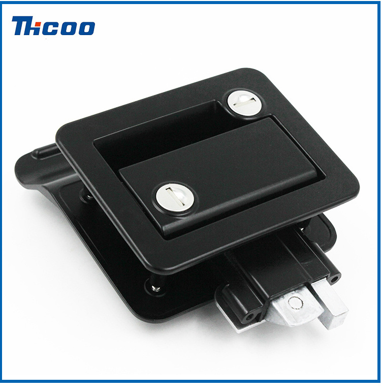 Black Handle Latch Camper Outdoor Lock RV Car Paddle Entry Door Lock Latch Handle Knob RV Door Locks For Caravan Trailer