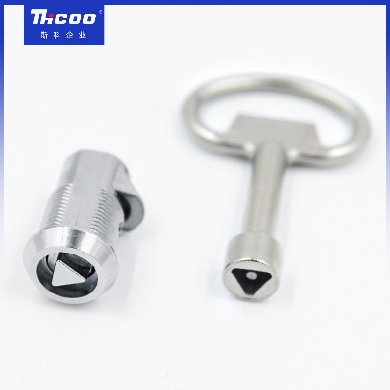 Triangular Cylinder Tubular Triangle Key Cabinet Small Flat Cam Lock for Coolant Expansion Tank