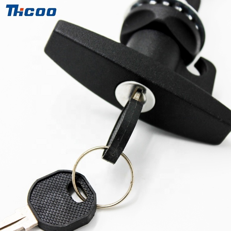 Thcoo A6074 T Handle stainless steel Quarter Turn Latch Mini Cam Lock compression latch