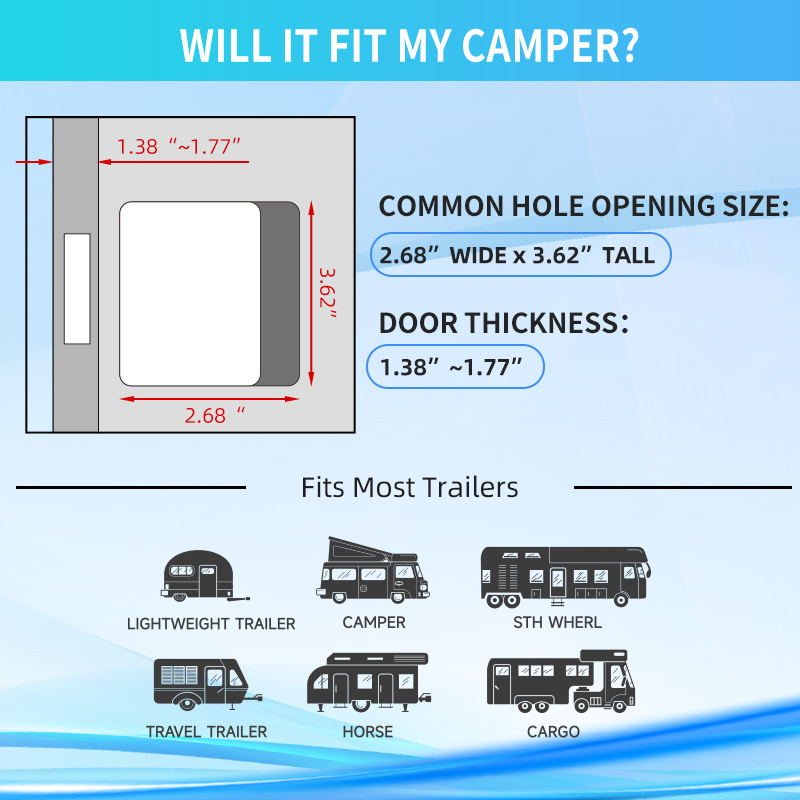 Full Metal Keyless Entry Keypad Key Fob RV Lock Deadbolt RV Door Keyless Remote Handle Lock for Camper Motorhome Trailer