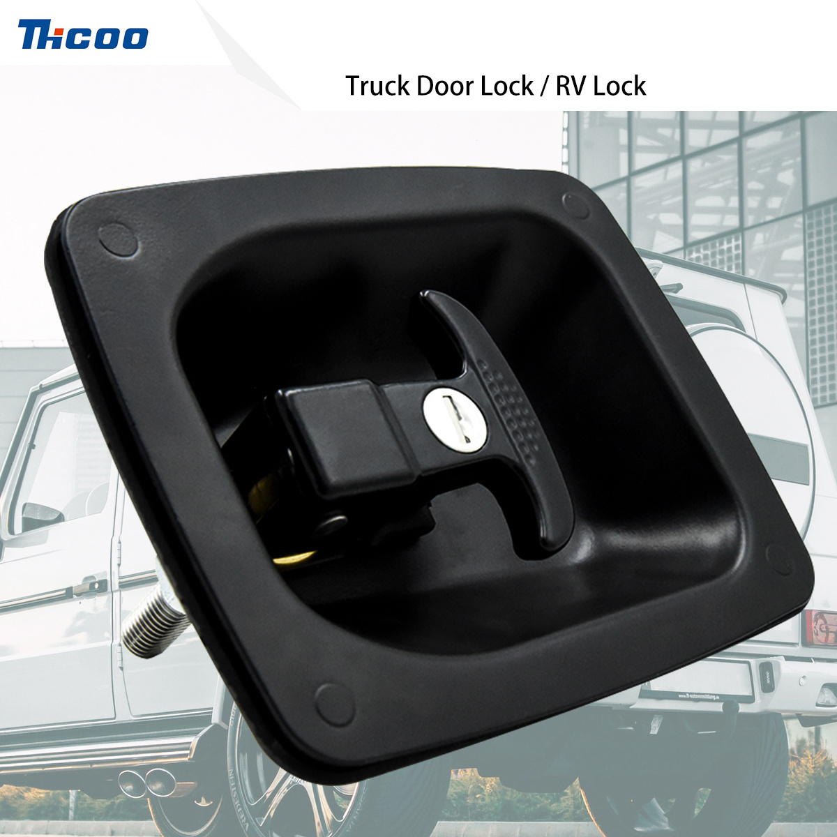 Heavy Spring Truck Door Looks Steel Canopy T Handle Tool Box Paddle Latch Lock Folding Compression Truck Recessed Handle Lock