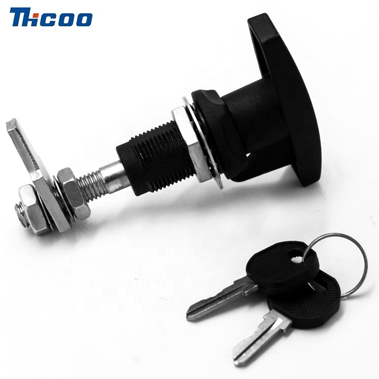 Black Spraying Industrial Cabinet Cam Lock T-Handle Garage Door Lock for Trailer Caravan Tool Box Lock