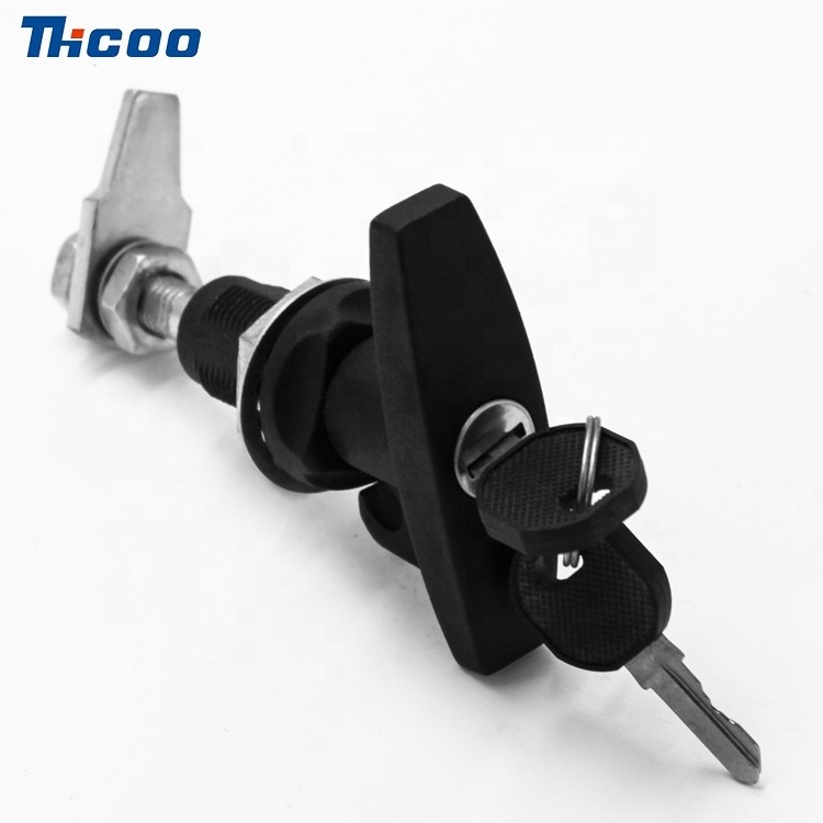 Black Spraying Industrial Cabinet Cam Lock T-Handle Garage Door Lock for Trailer Caravan Tool Box Lock