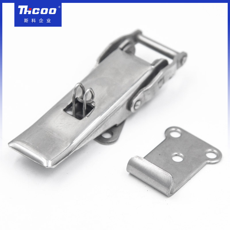 Stainless Steel Spring Hasp Toggle Case Catch Latch Lock Padlock Hasp Latch Mirror Polishing Lock Hasp for Telecom Cabinet