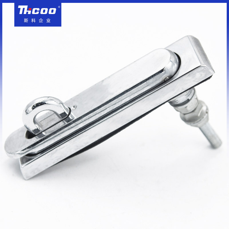 Zinc Alloy Swing Handle Door Lock 3 Point Box Padlockable Panel Latch Lock Electric Box Locker Key Door Cabinet Plane Lock