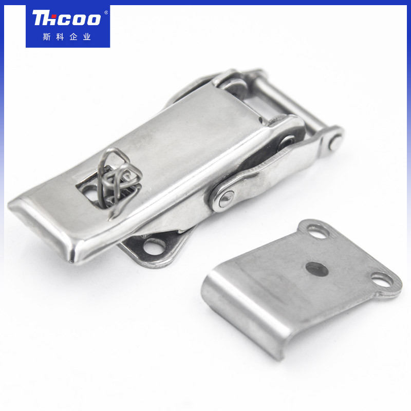 Stainless Steel Spring Hasp Toggle Case Catch Latch Lock Padlock Hasp Latch Mirror Polishing Lock Hasp for Telecom Cabinet