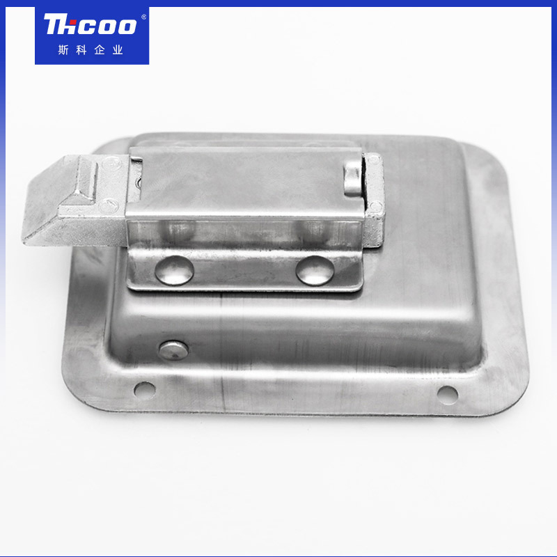 Silver Mirror-Polished 304 Stainless Steel Steel Special Vehicle Car Tool Box Locks Panel Flush Paddle Latch Lock A787