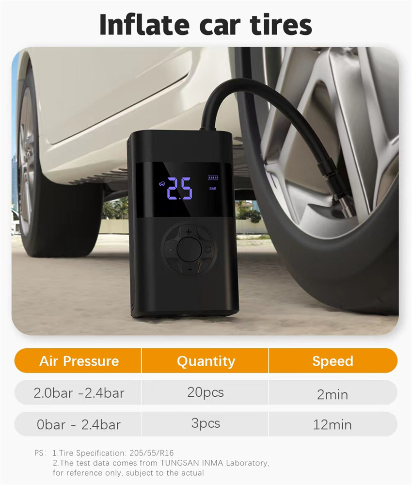 Mini Air Compressorator 4 nozzles Digital Air Pump With Light For Cars tire 150 psi Tyre Electric Portable Mini Tire Inflator