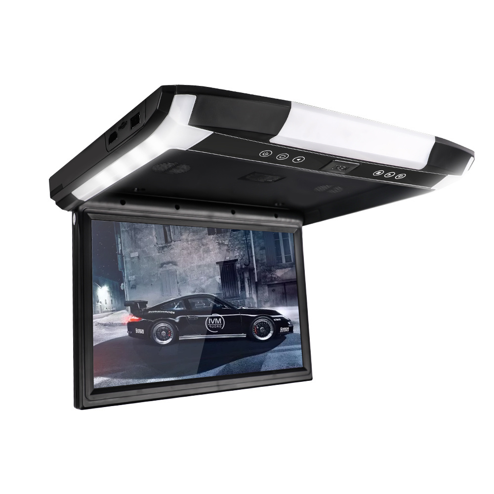 12.1 inch roof mounted LCD TFT car monitor with AV-IN USB port flip down car multimedia