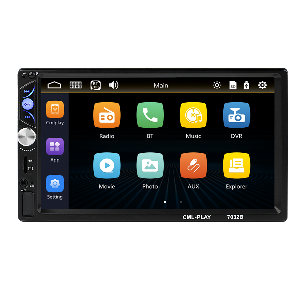 7032CP 2Din 7 Inch Car MP5 Player Mirror Link Auto Radio Video USB TF Carplay Car Stereo MP5 Player With Camera