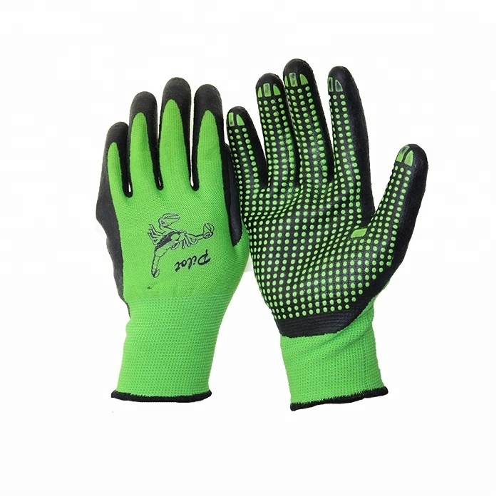 micro foam safety gloves nitrile coated nitrile garden gloves