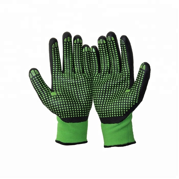 micro foam safety gloves nitrile coated nitrile garden gloves