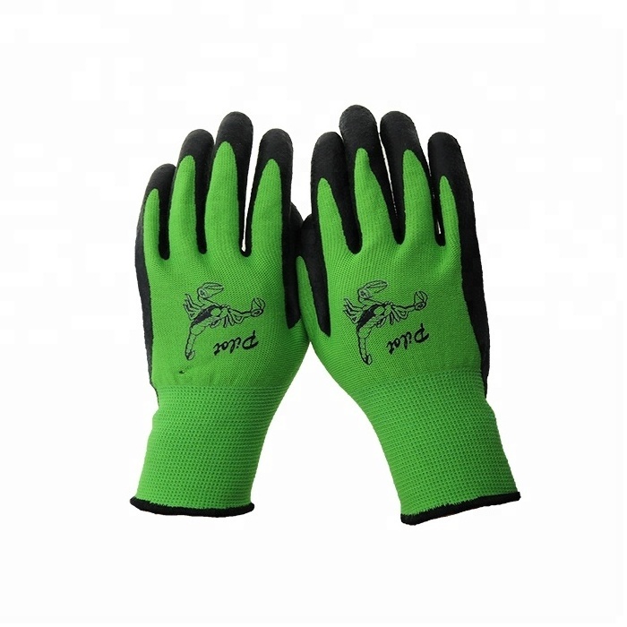 micro foam safety gloves nitrile coated nitrile garden gloves