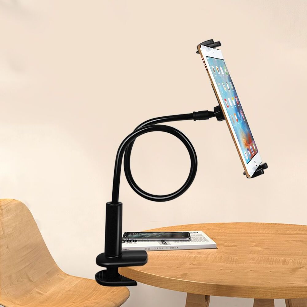 Desktop Gooseneck Lazy Tablet Stand 360 Rotatable Tablet Mount 4.7-12.9 Inch For ipad Holder Long Arm Bendable Phone Stand