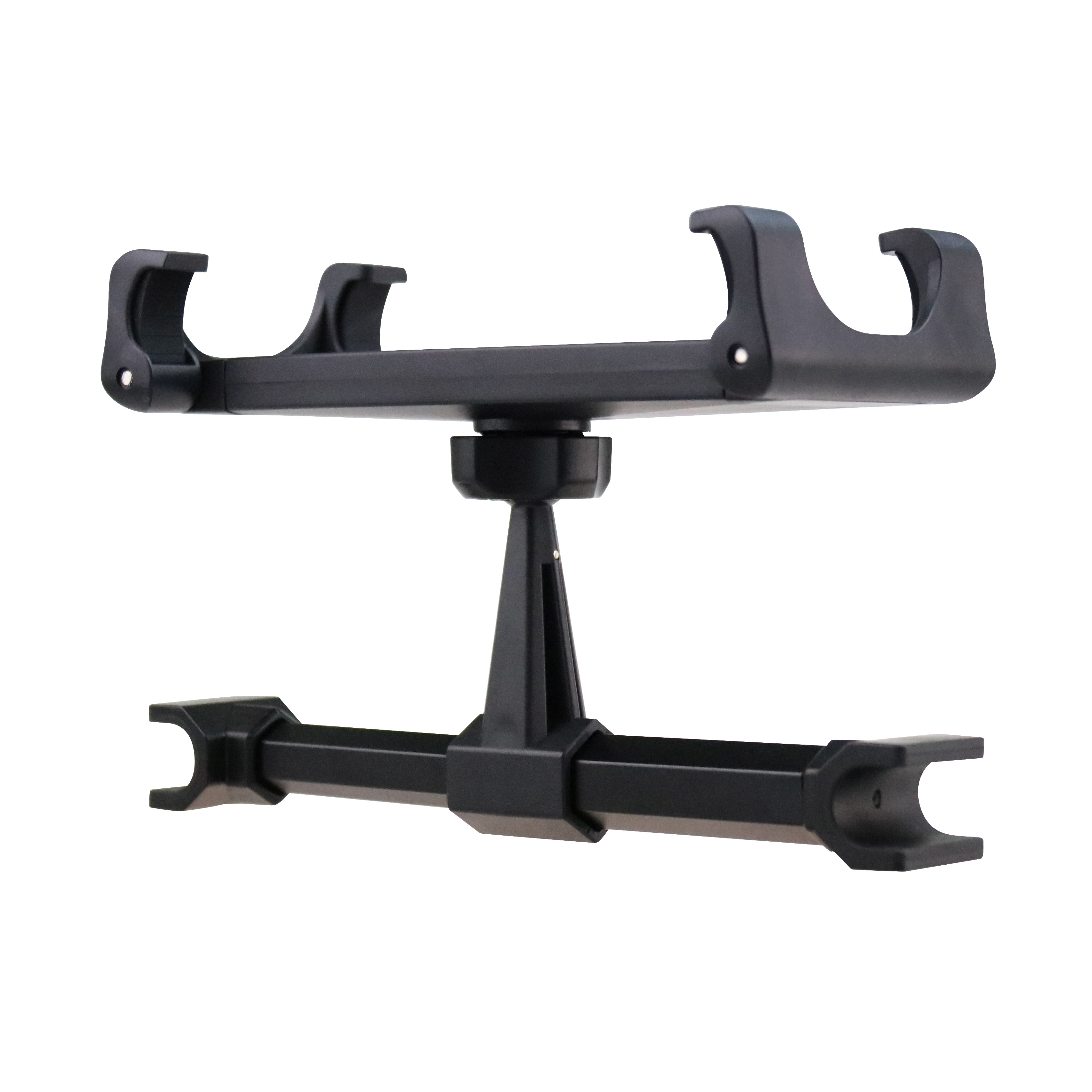 Full Black Universal Car Back Seat Headrest 360 Degree Rotation Tablet PC Holder Mount