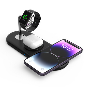 15W Fast Wireless Charger 3 in 1 Desk Docking Station For smart phone/airpods/app watch