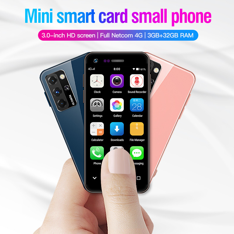 Chinese wholesale Mini Cell Phone Soyes XS Dual Sim Mobile Phone 3.0 Inch Android 7.0 4G Smart Phone