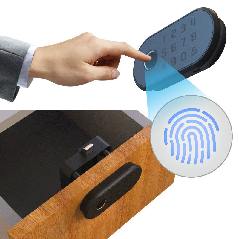 Boxing Smart Small Finger Print Biometric File Cabinet Lock Drawer Fingerprint Clothes Locker Lock For Office Home