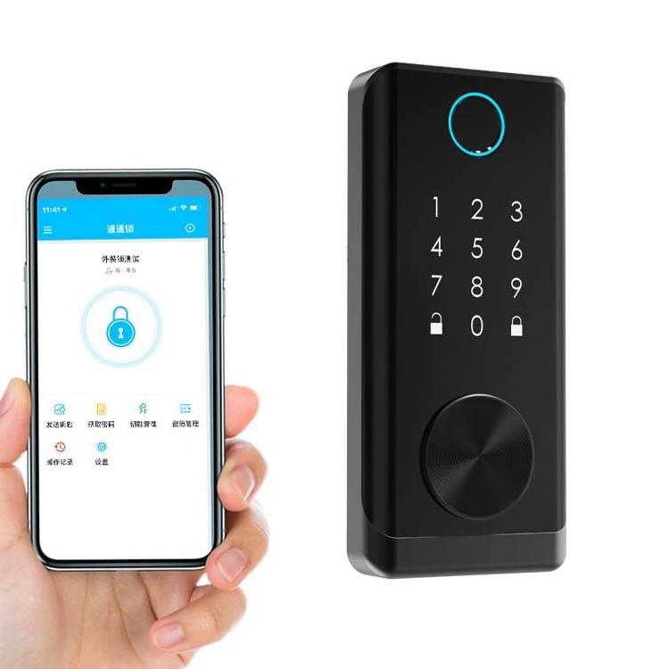 Smart Home Hotel Door Digital Lock Residence Tuya Smart Life APP TTlock Fingerprint Pass code Card Wifi Smart Door Locks