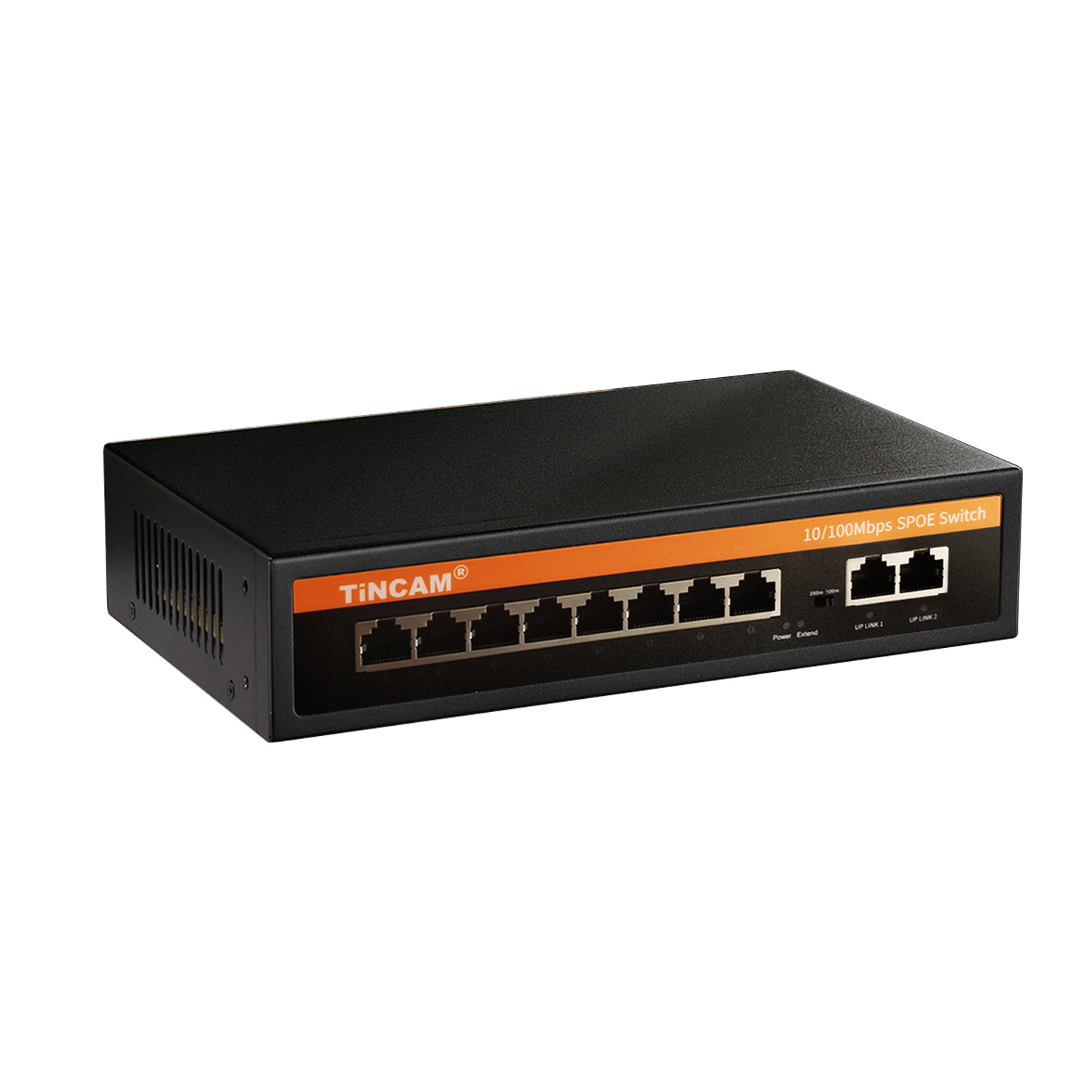 TiNCAM Poe Switch 8*SPOE+2*Cascade Port 10/100M Network Switch 8 Port Camera Security System Transmission Switches