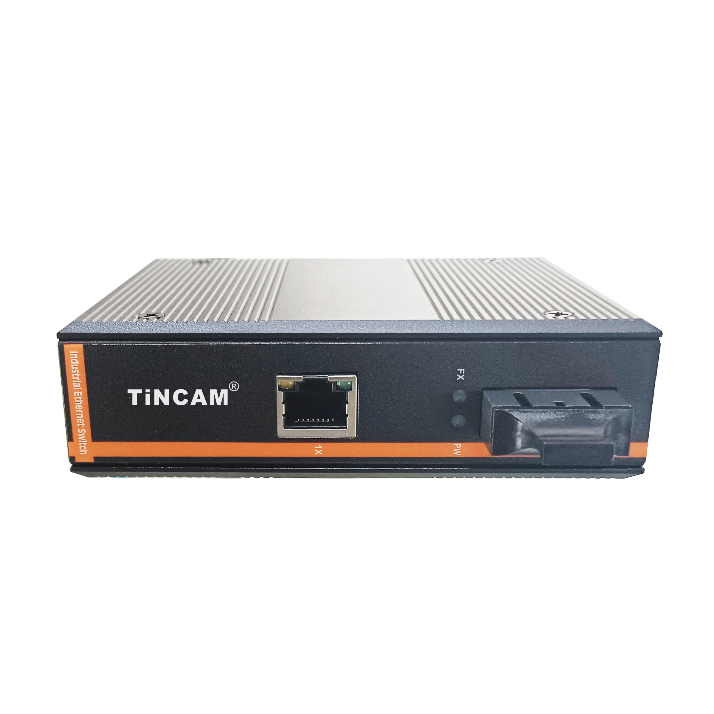 TiNCAM Gigabit Industrial Media Converter Multi Mode  550meter 65W PoE+ Switch Industrial Network Switch For CCTV Camera