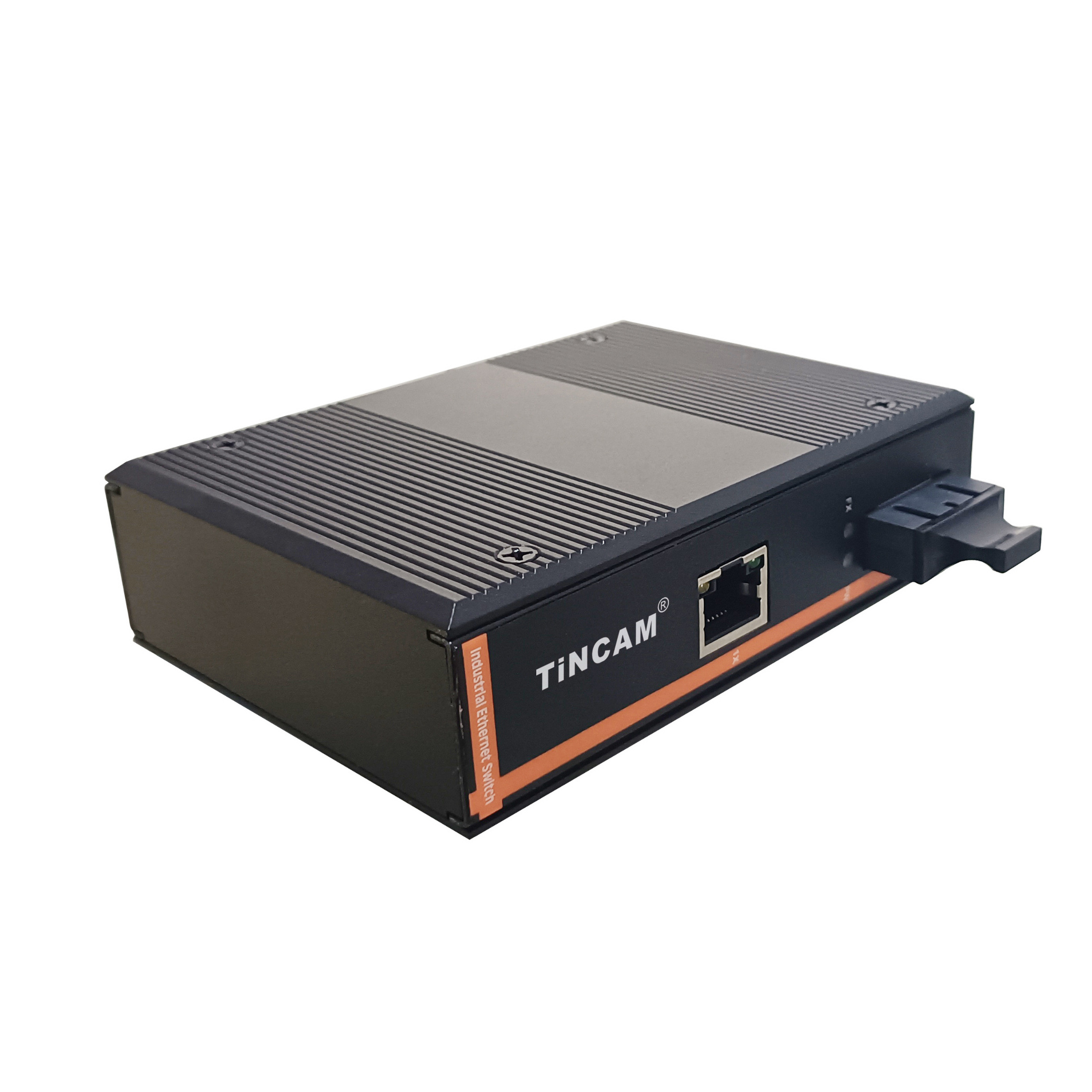 TiNCAM Gigabit Industrial Media Converter Multi Mode  550meter 65W PoE+ Switch Industrial Network Switch For CCTV Camera