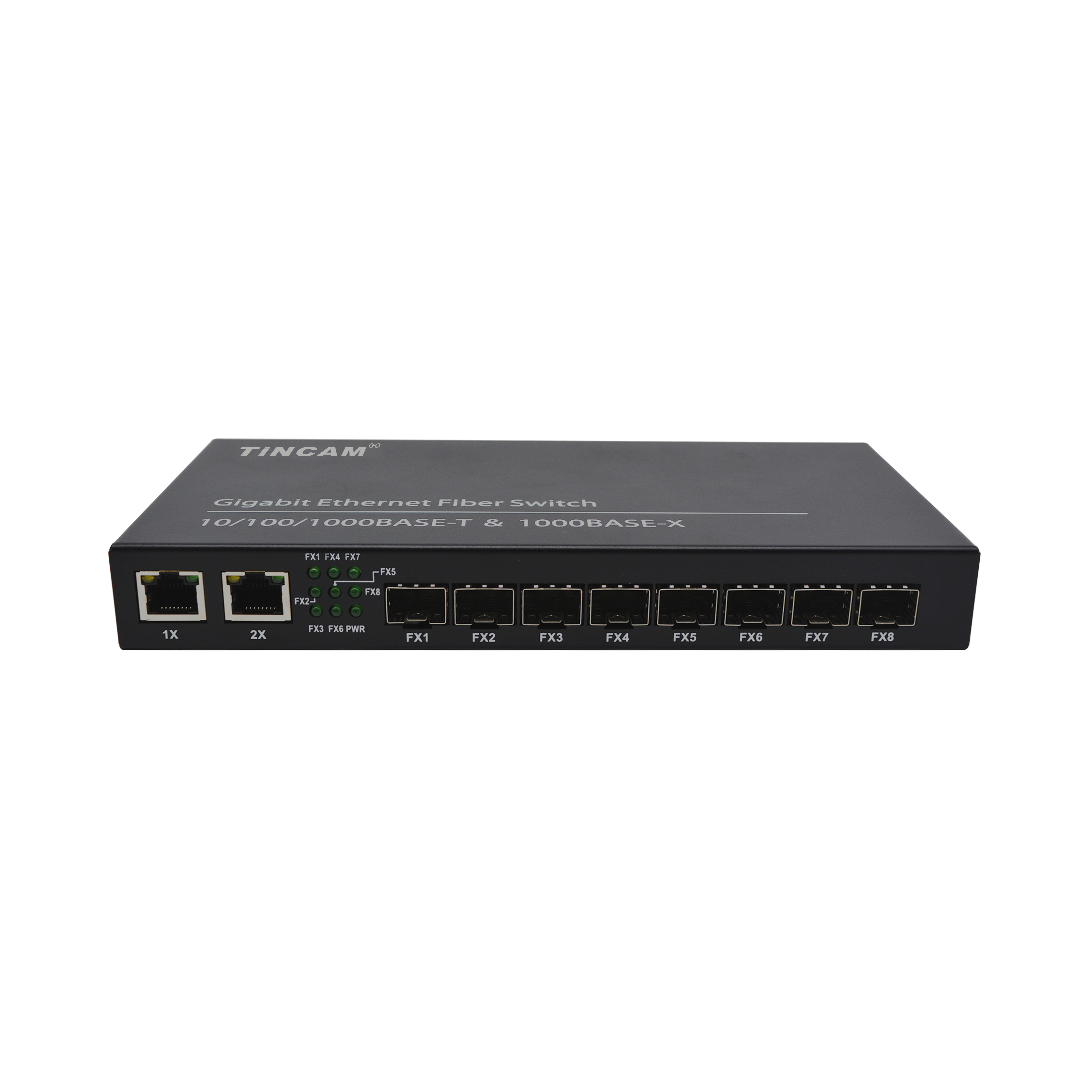 TiNCAM Aggregation Switch 10/100/1000M 2GE 8*SFP Ports Network Switch  For IP Camera/Wireless AP/CCTV Camera AI Smart POE Switch