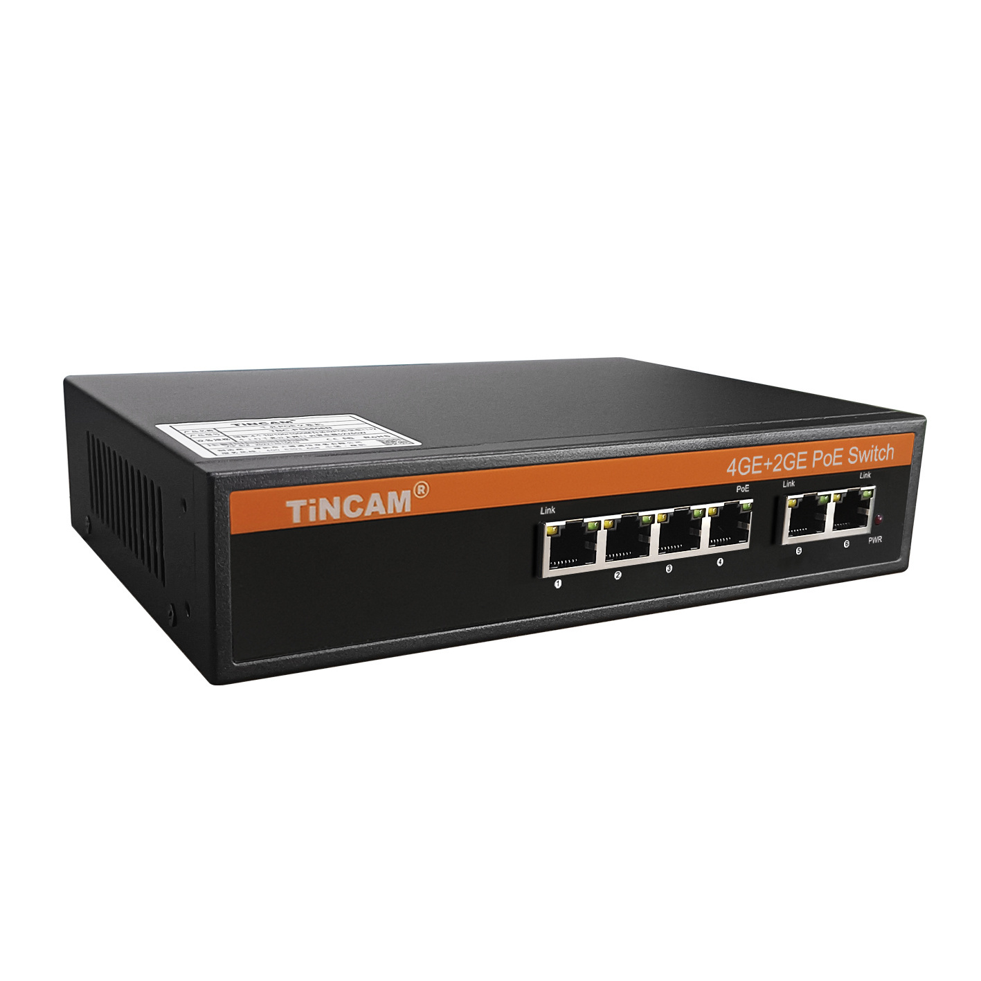 TiNCAM AI Smart Gigabit 4 Ports 2 Uplink VLAN POE Switch 65W Power IGMP Snooping Ethernet Smart Switch For CCTV,NVR IP Camera