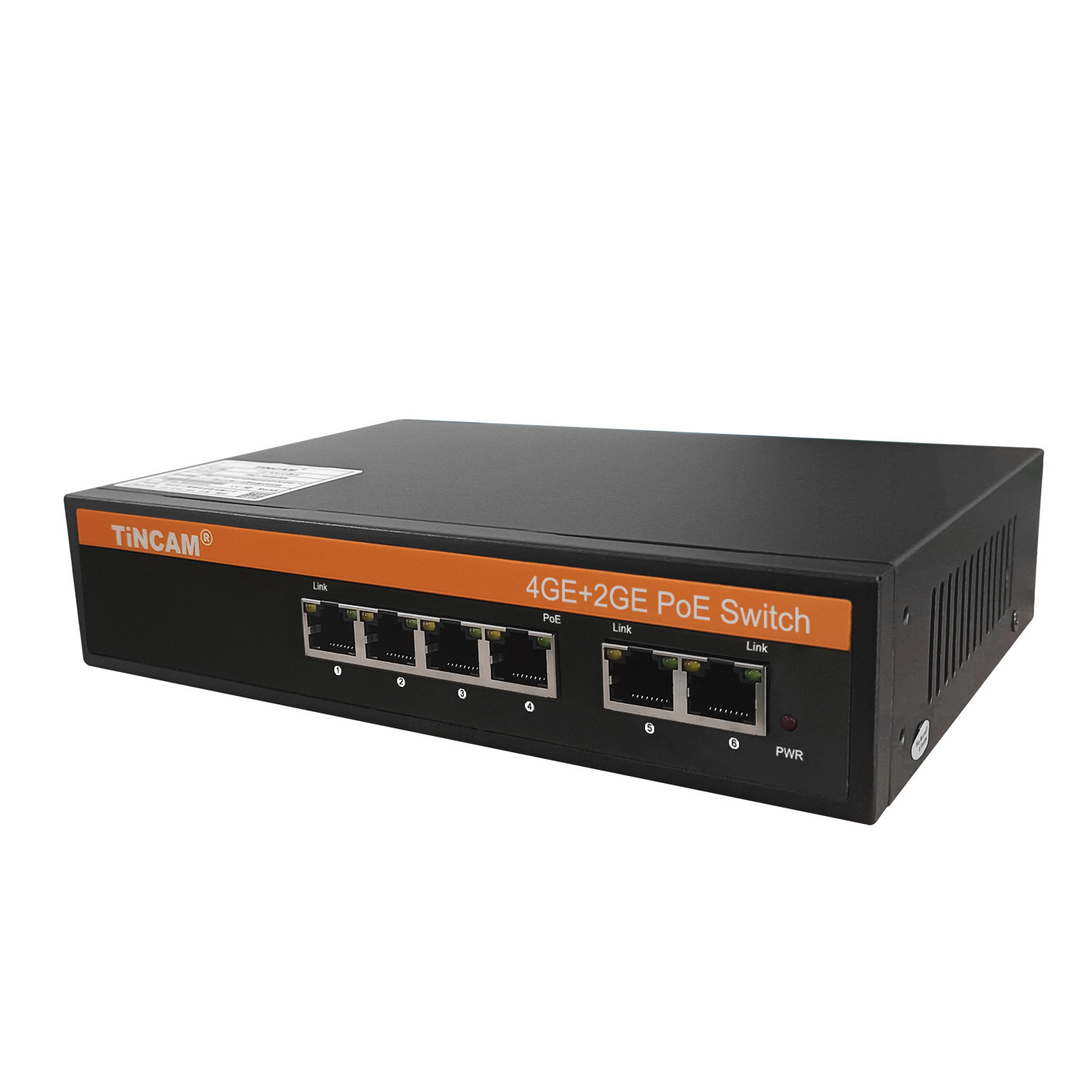 TiNCAM AI Smart Gigabit 4 Ports 2 Uplink VLAN POE Switch 65W Power IGMP Snooping Ethernet Smart Switch For CCTV,NVR IP Camera