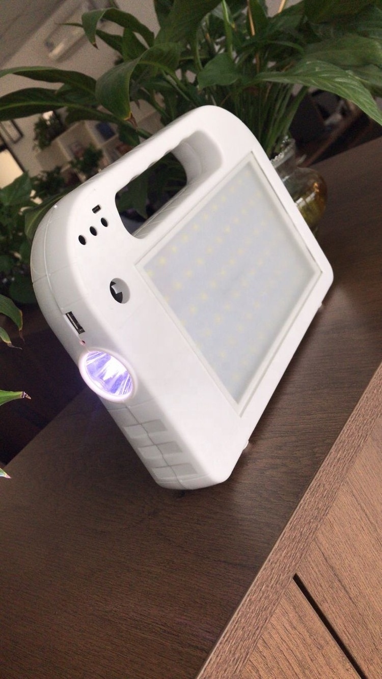 DC 5V  USB Solar Charging LED Emergency Light Rechargeable Led Emergency cost-effective lantern Lamp with power Bank