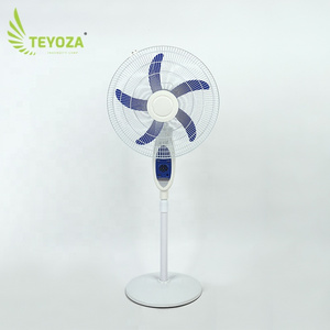 teyoza home 18 inch electric standing fan rechargeable solar stand fan with remote and USB point