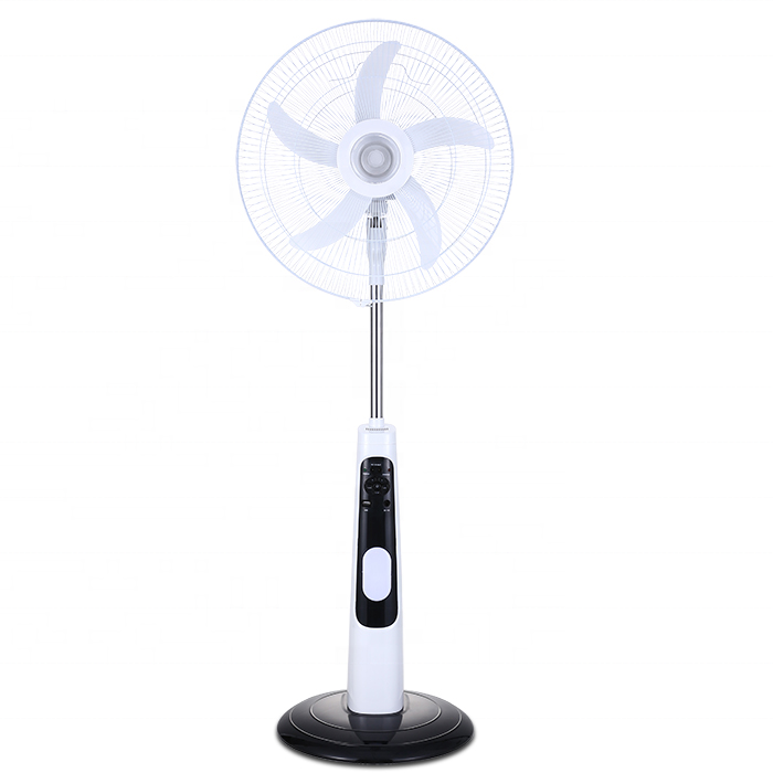 teyoza 16 inch rechargeable standing solar powered fan with remote and light