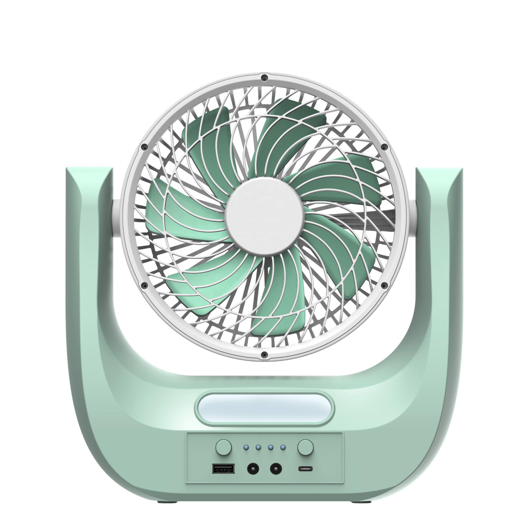 Newly best selling 3600mAH battery rechargeable desk portable camping fan with light wall mounted desktop table fan