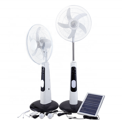 teyoza 16 inch rechargeable standing solar powered fan with remote and light