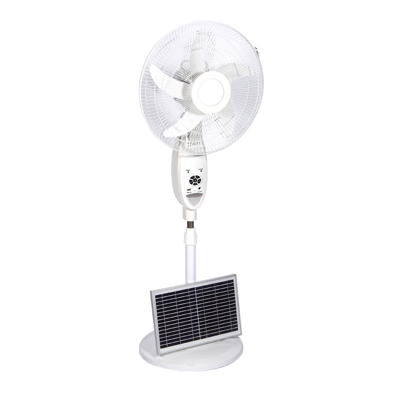 Air cooler 12v ac dc ventilador solar rechargeable standing fan with light and remote control