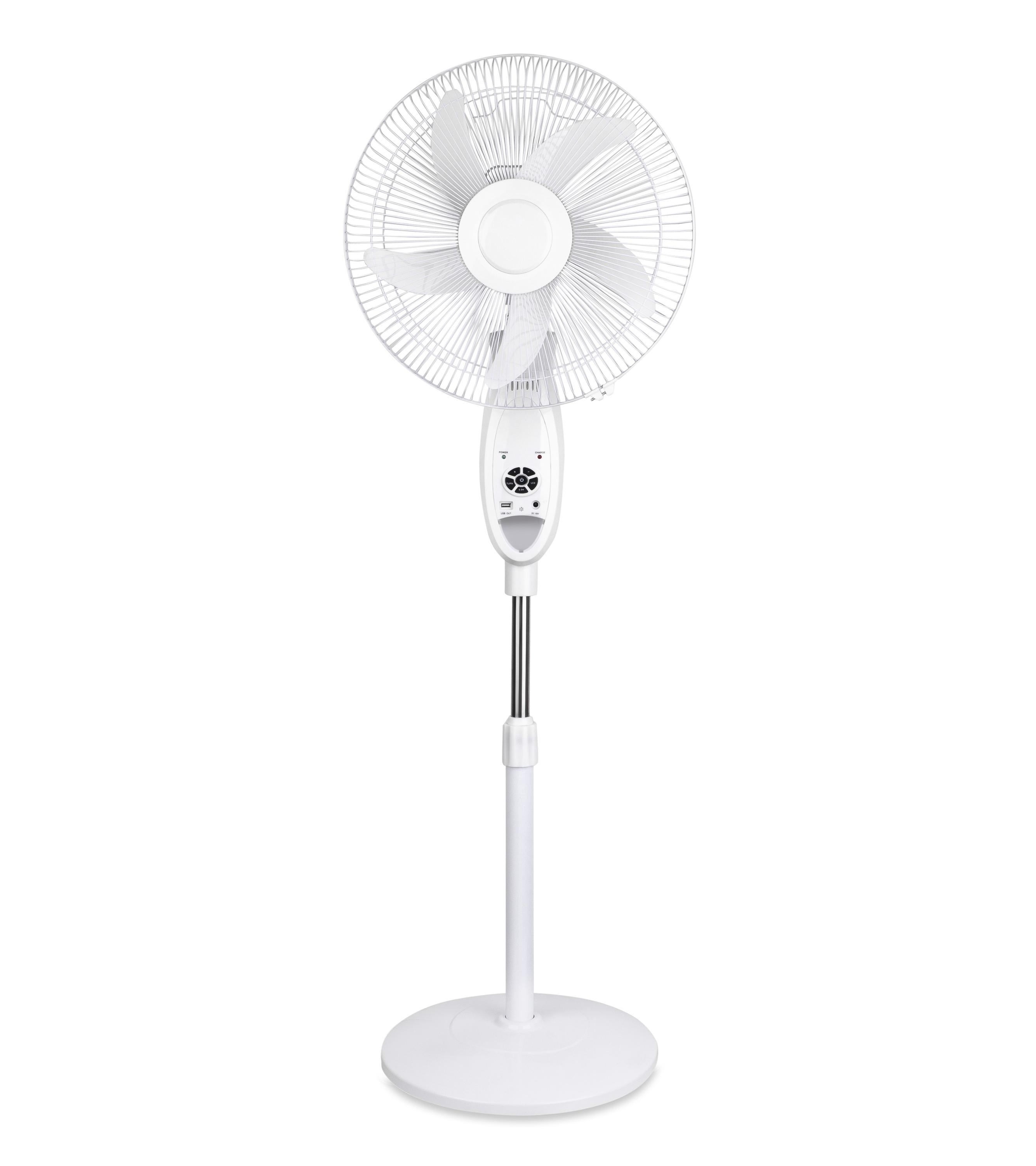 Air cooler 12v ac dc ventilador solar rechargeable standing fan with light and remote control