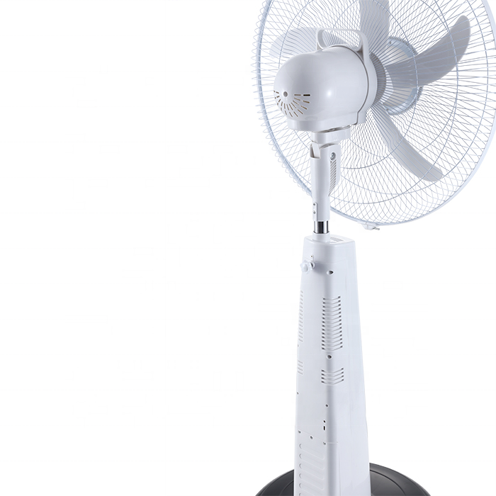 teyoza 16 inch rechargeable standing solar powered fan with remote and light