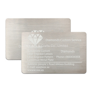 Wholesales 304 Stainless Steel Business Cards Custom Your Logo 0.5mm Blank Metal Business Card