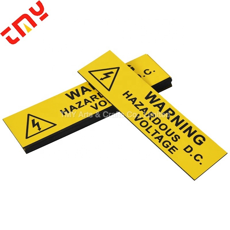 Wholesale High Voltage Pv Warning Safety Strong Self-Adhesive Engraved Plastic Abs Solar System Panels Warning Label Kit Tag