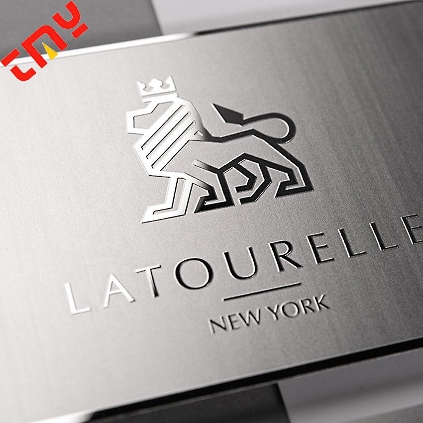 Top Grade Wholesale Modern Unique 0.8MM Custom Logo Luxury Blank Stainless Steel Mirror Metal Business Card For Laser Engraving