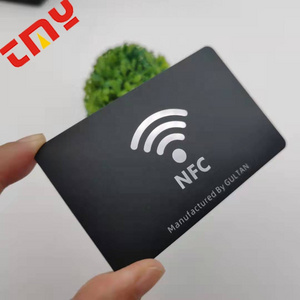 Custom Programmable Contactless Smart Digital Colored Matte Black NFC Pvc Business Card Blanks With QR Code Business Card