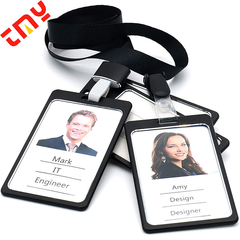 Custom Soft Plastic Id Working Name Badge Pvc Card With Aluminium Alloy Badge Holder Supplier In China