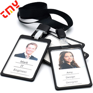 Custom Soft Plastic Id Working Name Badge Pvc Card With Aluminium Alloy Badge Holder Supplier In China