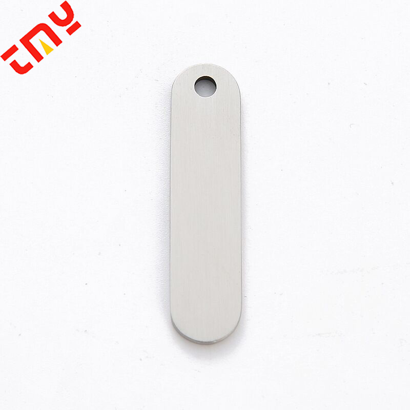 Customizable Brass Metal Anti-loss Plate Stainless Steel Keychain Tag Laser Engraving Jewelry Blanks