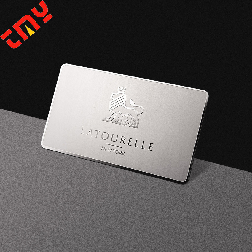 Top Grade Wholesale Modern Unique 0.8MM Custom Logo Luxury Blank Stainless Steel Mirror Metal Business Card For Laser Engraving