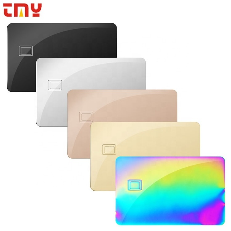 Custom Black/Silver/Rose gold/Rainbow/24k Gold Mirror Stainless Blank Bank Visa Debit Card Metal Credit Card For Laser Engraving