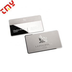 Top Grade Wholesale Modern Unique 0.8MM Custom Logo Luxury Blank Stainless Steel Mirror Metal Business Card For Laser Engraving