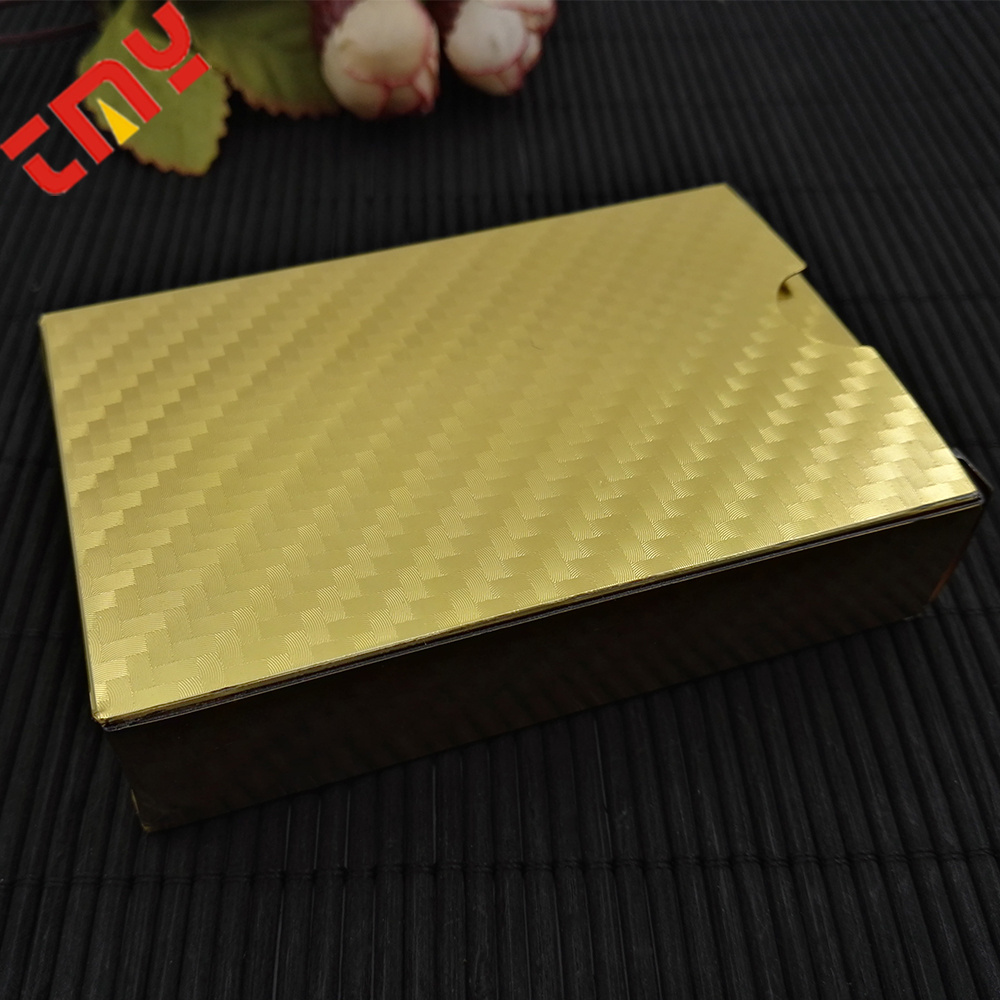 24K Gold Foil Plated Playing Cards Dubai With Box,Golden 999.9 Gold Plated Playing Cards