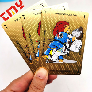 New Edition Wholesale Customized Anime Cartoon Gold Stainless Steel Metal Playing Card